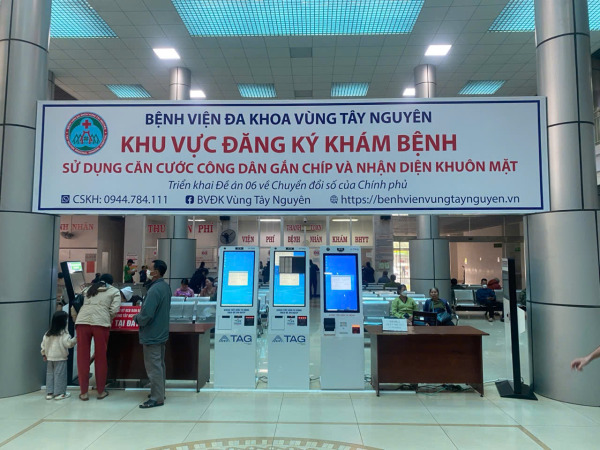 Kiosk tự phục vụ Bệnh viện đa khoa Vùng Tây Nguyên 