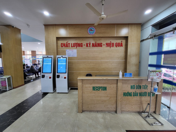 Kiosk tiếp đón BV Việt - Tiệp Hải Phòng