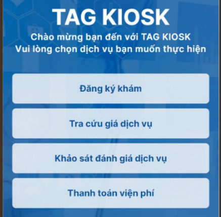 TAG hướng dẫn sử dụng TAG KIOSK y tế.